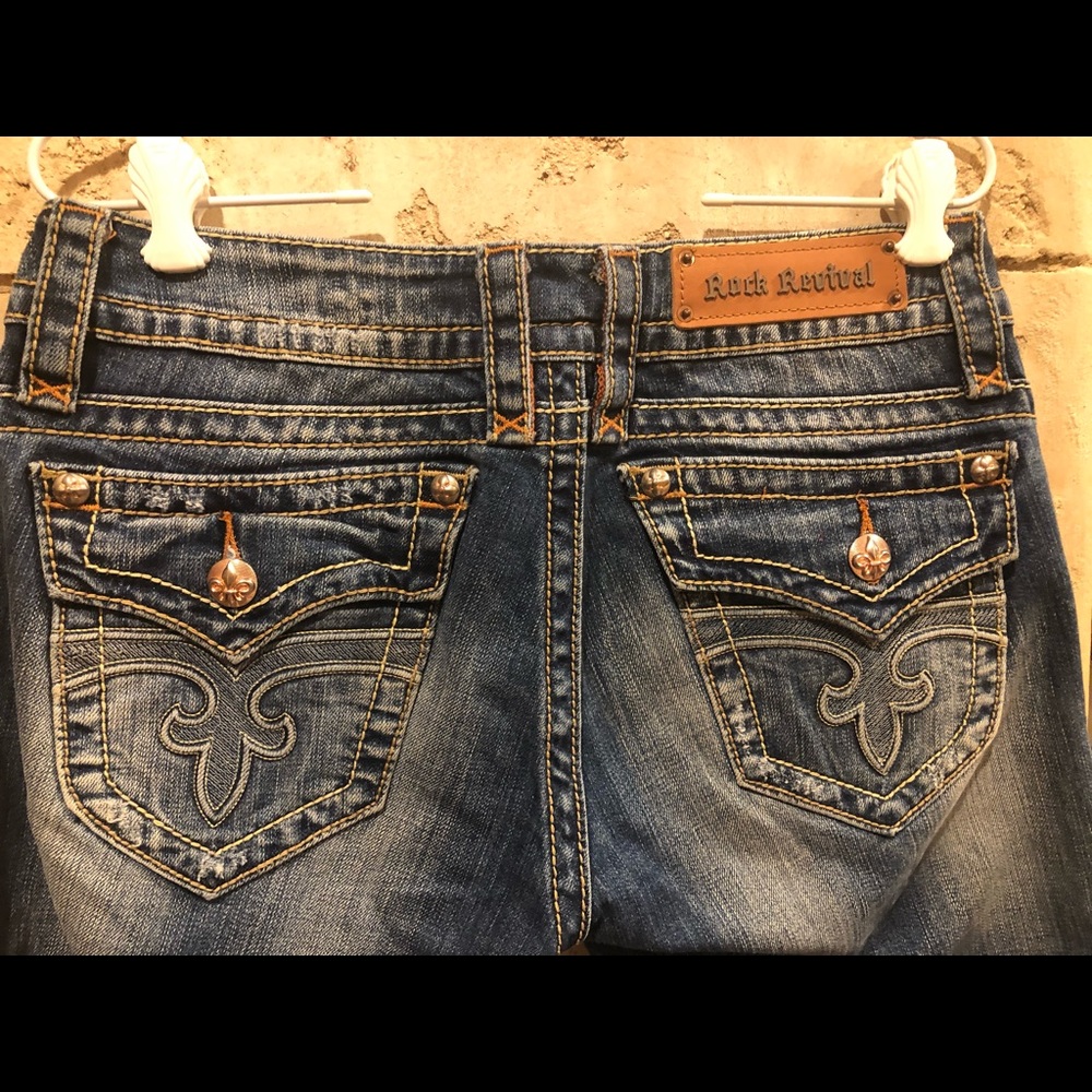 rock revival designer jeans Jen Straight Size 30